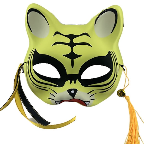 Halloween Festlig Tiger Ansigt Halvmaske Kostume Fest Dyr Lysende Maske