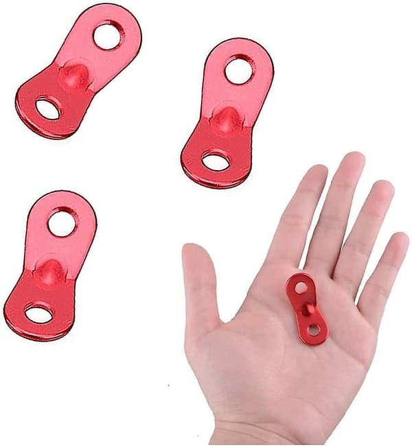 Spännare för aluminiumrep, justerare för vindrep, spänne för tält, vandring, camping, repsträckare (20 st, röd)