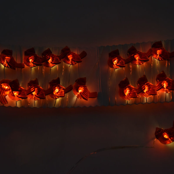 3 meter LED-slingor Röda LED-fågelslinga med fjärrkontroll 30 LEDs dekorationslampor för hemmafest Semester utomhus