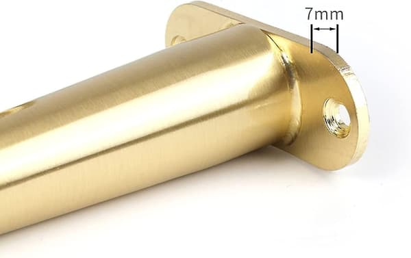 Rustfrit stålmøbelstøtteben - Udskift korte metalsofaben, planben til DIY-sofaborde - Guld (25cm/9.8in)