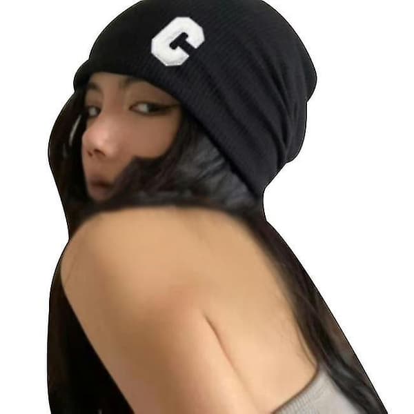 Vinter Beanie Hat Unisex Varm Strik Lang Slouch Skull Cap