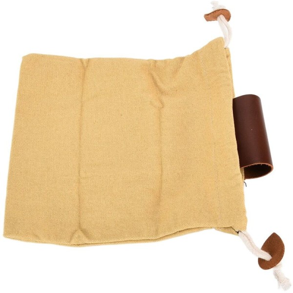Lädercanvas Food Finder-väska, slitstark miljövänlig bärbar matväska med bälte för fruktinsamling för camping (Khaki)