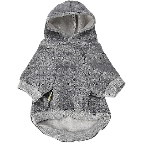 Koira / kissa vaatteet lämmin talvi hupullinen takki - tyylikkäät vaatteet pienelle koiralle nalle (harmaa ， s)