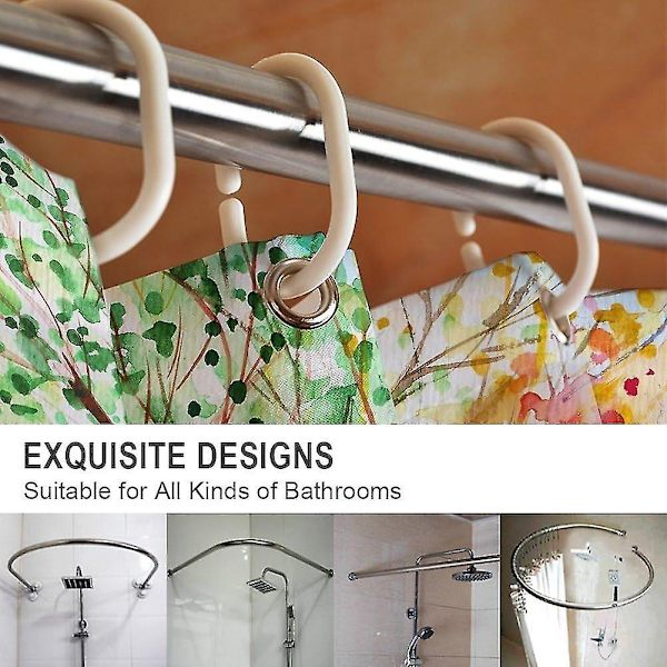 Mildew Proof Fabric Shower Curtain, 180x200cm Lang Vandtæt Polyester Tekstil, Vintage Farverige Tr