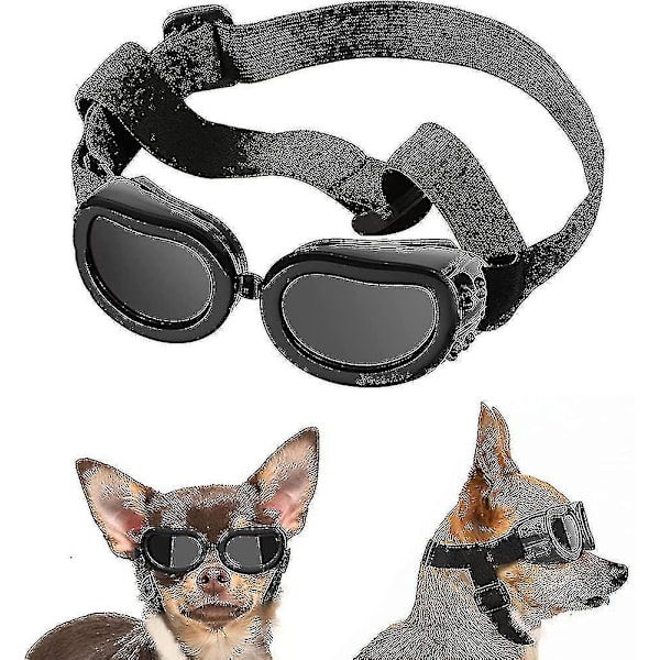 Sorte Hund Solbriller UV Sikkerhedsbriller Hunde Vindtætte Anti-dug Briller_y
