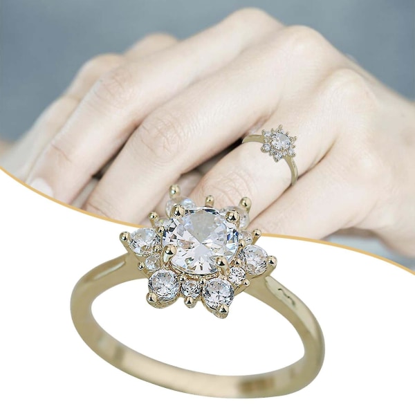 Julsmycke Snöflinga Ring Julpynt Present Till Kvinnor Ring Smycken