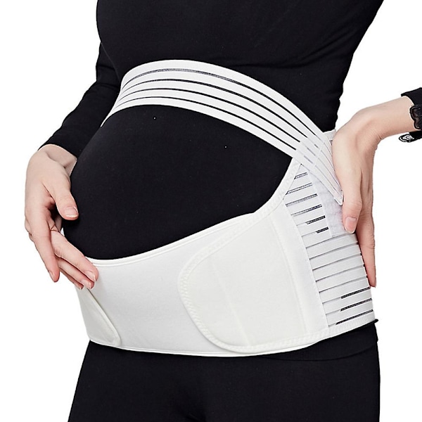 Pregnant women's abdominal support belt adjustable maternity safety belt is suitable for the back/pelvis（M)