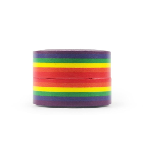 1 st Rainbow Washi Tape - Skolmaterial, kontorsmaterial, 15 mm regnbågstejp