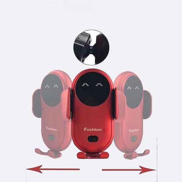 Smart Billadder til bil, trådløs oplader til telefon, smart automatisk sensor til biltelefonholder