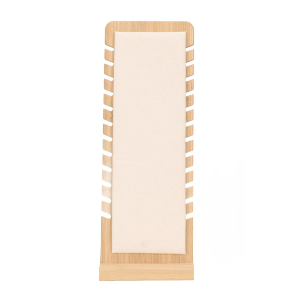 Bambus Halskjede Display Stativ Profesjonell Beige Hjem Smykker Butikk Halskjede Armbånd Holder Organizer