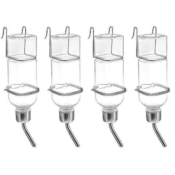 4 st 350 ml plastkanin vattenautomat hängande fontäner husdjur dricksflaska