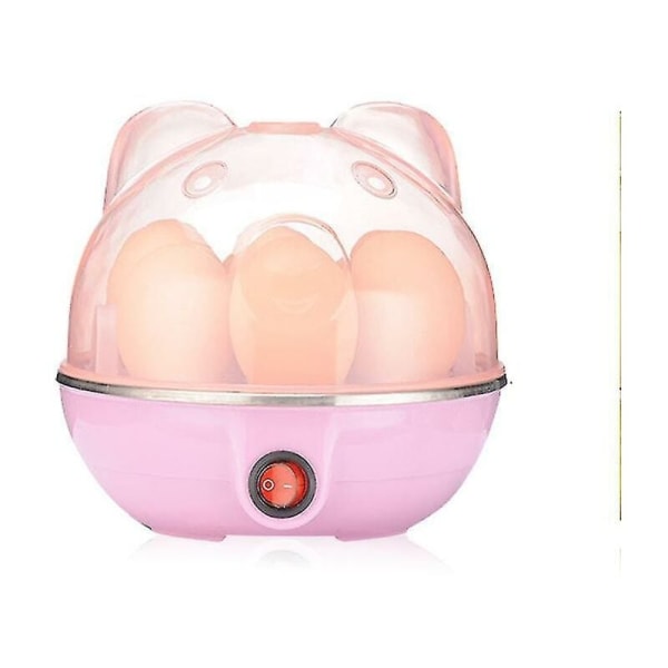 Hushållsäggångare Äggkokare Rostfritt Stål Automatisk Avstängning Mini Äggkokare (Rosa)