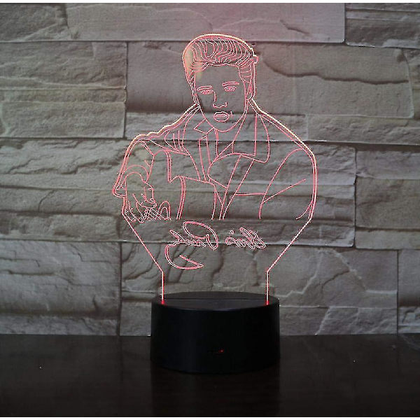 Elvis Aaron Presley Skrivbordslampa The King Of Rock And Roll Led Nattlampa