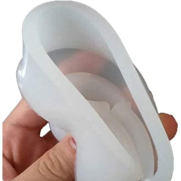 Stearinform i silikon 3D geometrisk buet form for DIY duftlys håndverk gave voks håndverk lage hjem bryllupsfest dekorasjon, lysfremstilling
