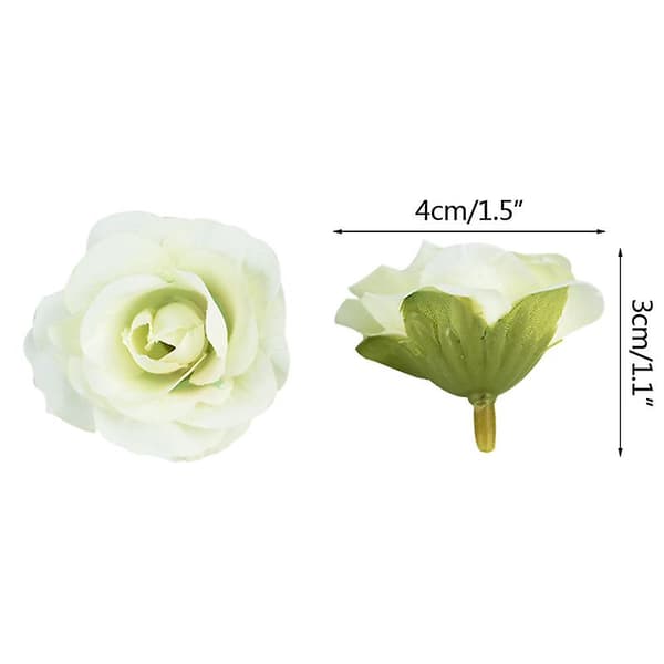 10 st 4 cm Mini Rayon Roshuvud Festdekorationer Rosa