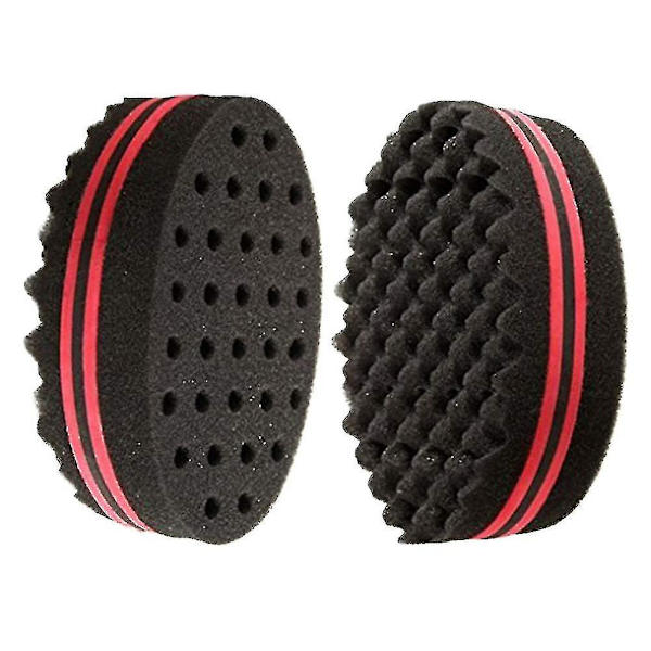 Piao One Pack Kort Hår Twist Svampe Store Huller Hårbørste Svampe Twist Bølge Barber Værktøj Til Dreads Afro Locs Twist Curl