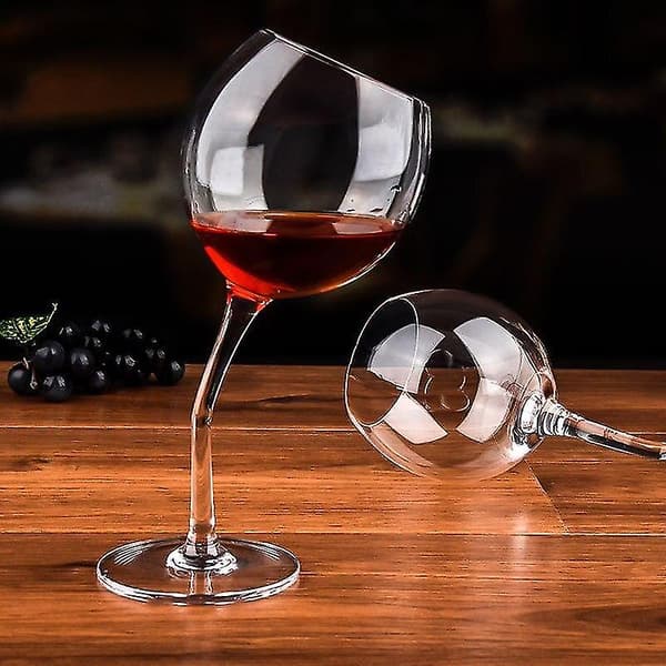 Glas Vinglas Foldede Gavefødder Pokaler Par Valentinsdag Ultra