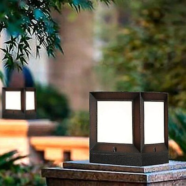 Ip55 Vattentät Aluminium LED Staketlampa Trädgård Landskap Gräsmatta Lykta Utomhus Bordslampa Kolonn Villa Grindstolpe Ljus