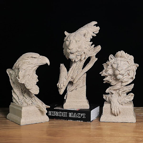 Mike Royal King Lion Statue Decor For Shelf Nordic Style Golden Crown Lion King Statues Figurine Decorations For Home Decoration Lion Decor Best Gift