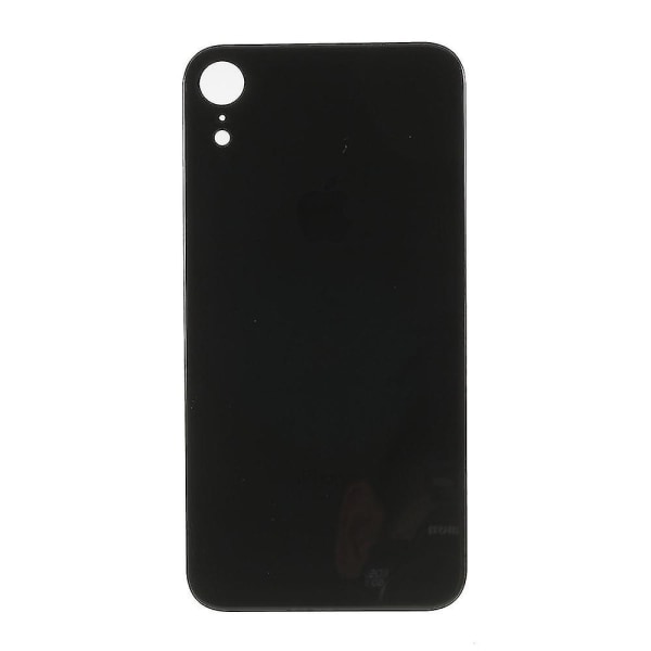 För iPhone XR Reparationsdel Batterihölje Cover (förstorat kameralinshål) (Stil en iPhone XR 6.1 tum, svart)