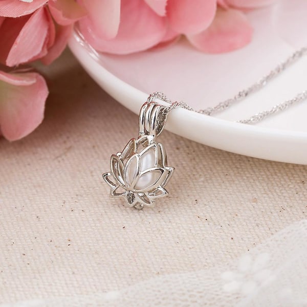 Lotusblomma Ljus Halsband Present till Kvinnor