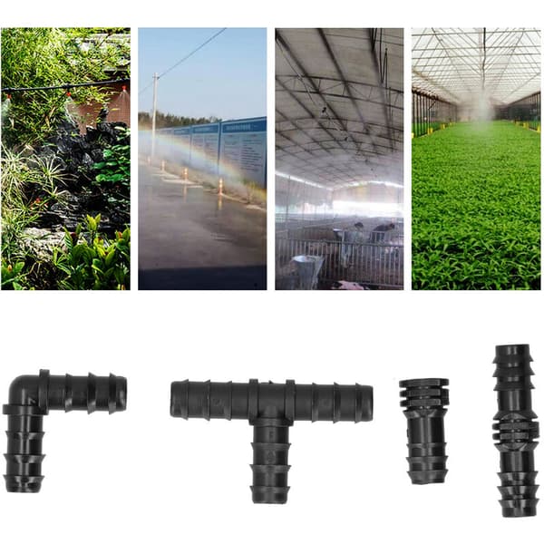 20 st/set droppbevattning sprinkler system armbåge tee koppling kontakter trädgårdstillbehör