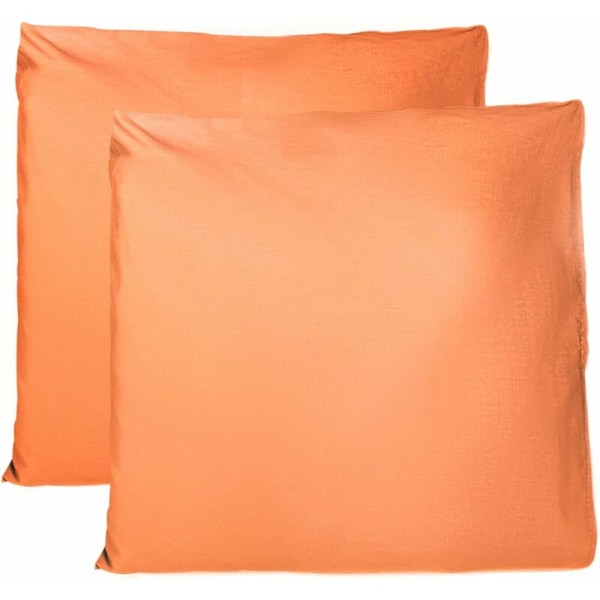 Cover 100% bomull 65x65cm 2-pack 100% Puro bomull rektangulärt cover med lås - Orange