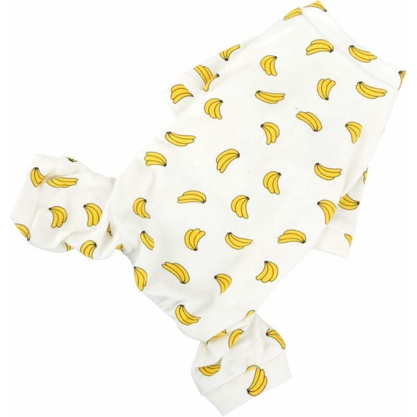 Bomullshundpyjamas Söt Tryck Bananmönster Medium
