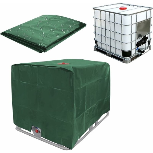 Bikuer IBC Cover - För 1000L vattentank - För IBC Tank - Grön, 120×100×116, ( Cover)