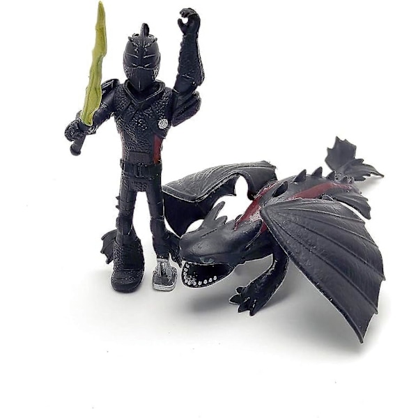 Xkiss Dragons & Vikings Actionfigurer | Light Fury, Night Fury, Deathgripper, Monstrous Nightmare, Deadly Nadder, Hiccup, Astrid Hofferson, Snotlout
