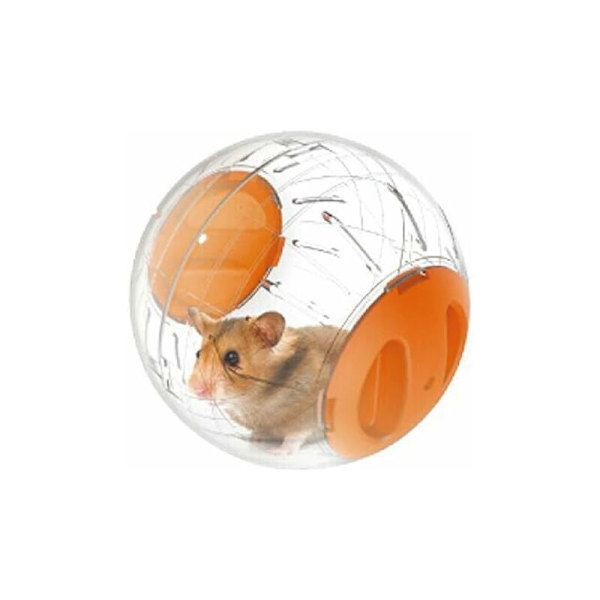 12 cm träningsboll för hamstrar och möss smådjursaktivitetsleksak träningsboll för dvärghamstrar, 3 färger att välja mellan (orange)