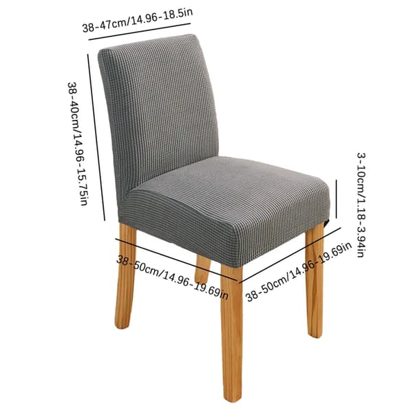 4 st stolskydd stretch elastiskt universellt stolskydd matsal stolskydd stretchigt (grå)