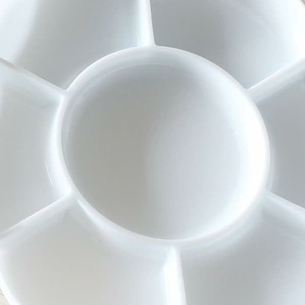 Plastblomformad färgpalett i plast - Vit?? (2-pack)