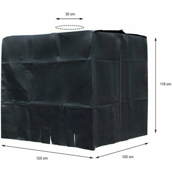 IBC Tanklock 120x100x116cm 1000L - 210D Vattentät, Vattentanklock / Tanksskyddslock - Silverfoder