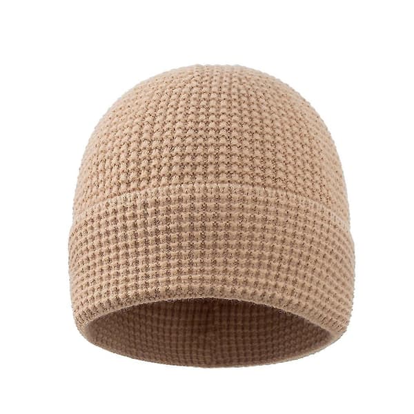 Ny lue med ullmansjetter (khaki)