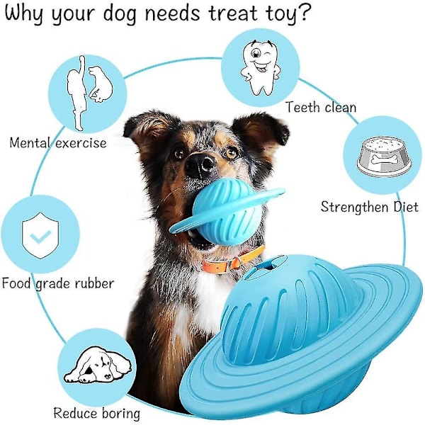 Interaktiv hund leksak godis boll mat dispenser iq pussel leksak för medelstora stora hundar som leker jagar tuggar