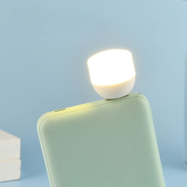 Mini USB-lys til bil Mini LED-pære Plug-in natlys (30 stk., hvid)