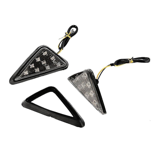 2 st blinkers, bärnstensfärgade LED-indikatorlampor, 12v triangulära stroboskopmarkeringar, universella gula lampor