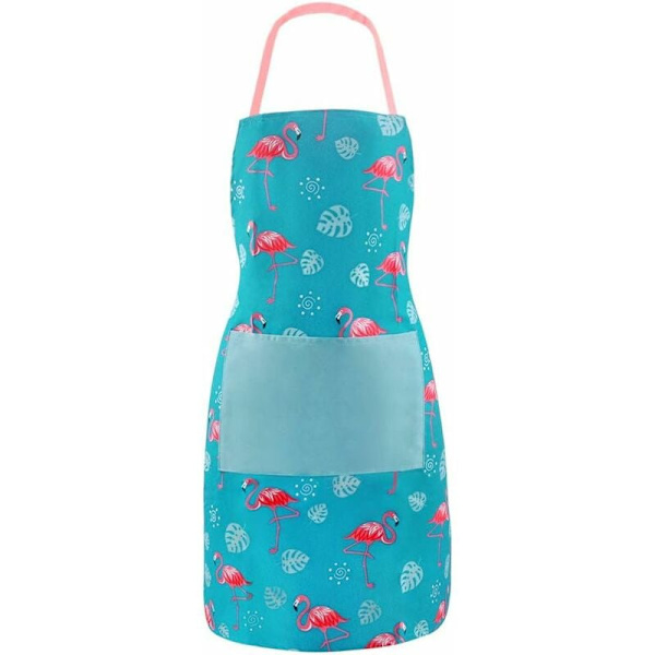 Kök Förkläde Matlagning Förkläde Matlagning Förkläde Grill Förkläde med Fickor för Kvinnor Män Kock Kök Restaurang Café Polyester 60 x 70 cm (Grön)