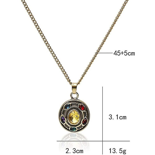 Avengers Alliance-film Thanos-amulet vedhæng halskæde personliggjort zirkon krystal halskæde til unisex smykker tilbehør gave
