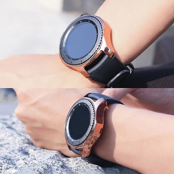 Iskunkestävä galvanoitu TPU case cover Samsung Galaxy Watch 42/46mm_da（Samsung Galaxy Watch (Gear S3)，kultainen 46mm）