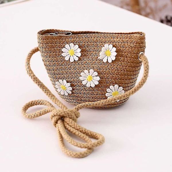Mdchen Daisy Sun Hut Strohhut Mit Schulter Strohbeutel Set Sommer Blume Strand Hut Welle Weit Sonnenschutz Hut Beanie Mtze Fr Kinder Kleinkind Baby
