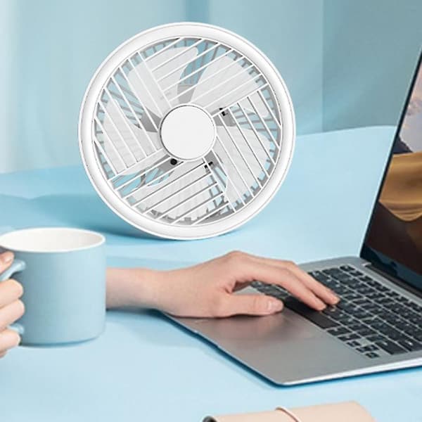 Campingvifte med LED-lys USB-loftsvifte Hængende ventilator, Grøn