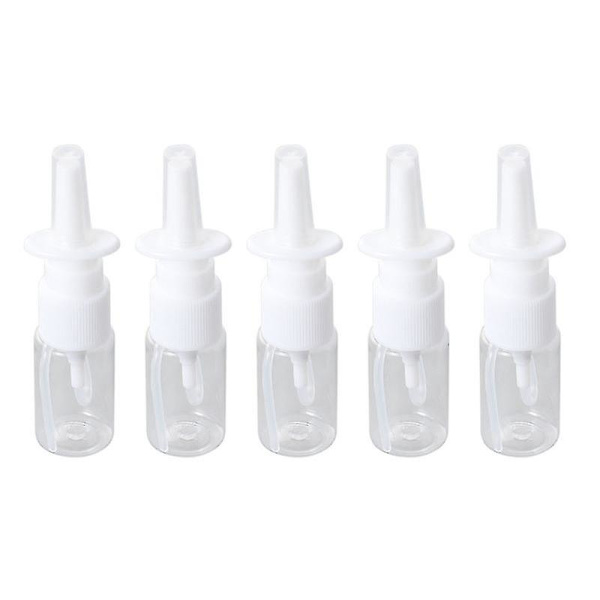 5 kpl 10 ml Kannettavia Nenäsumutinpulloja Nuhan Hoitoon Täytettäviä Hienoja Sumutinpulloja (10 ml Läpinäkyvä Litteä Olkapääpullo + 18r Suora Injektio