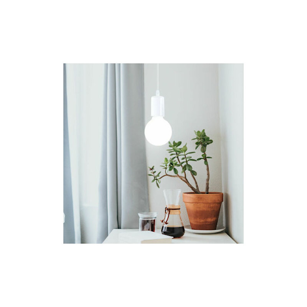 Set med 2 retro industriella lampskärmar i metall, taklampa i Edison E27, taklampa för sovrum, kök, vardagsrum, bar - vit – vit? DRIVE