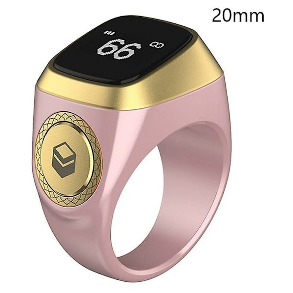 Smart Tasbih Tally Counter Ring för muslimer Zikr Digital Tasbeeh 5 bönetider Hfmqv-FÄRG: Rosa 1st