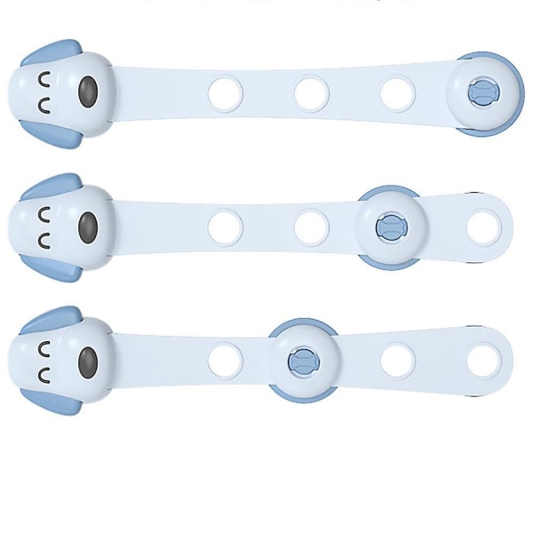4 kappaletta lapsiturvallisia kaappilukkoja - Lapsiturvalliset liimattavat salvat lapsille laatikkoon, kaappiin, astianpesukoneeseen, jääkaappiin, uunin oveen, ei porausta (Puppy Long Loc