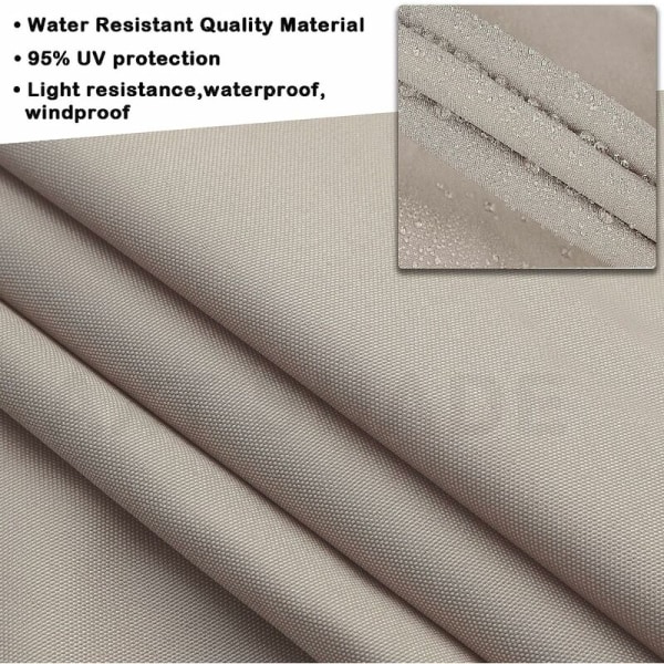Markis Vattentät Rektangulär 2.5x3m Väderskydd Solskydd PES Polyester med UV-skydd för Uteplats Balkong Trädgård Taupe