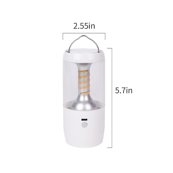Flexibel filament utomhus camping ficklampa ljusjustering USB laddning belysning handhållen lampa（A）