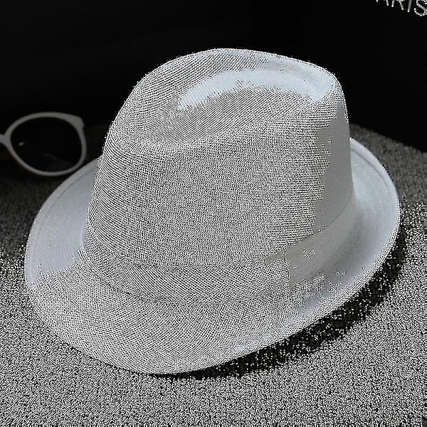 Herre Fedora Jazz Ternet Hat, Sommer & Efterår Bowler Capkhaki